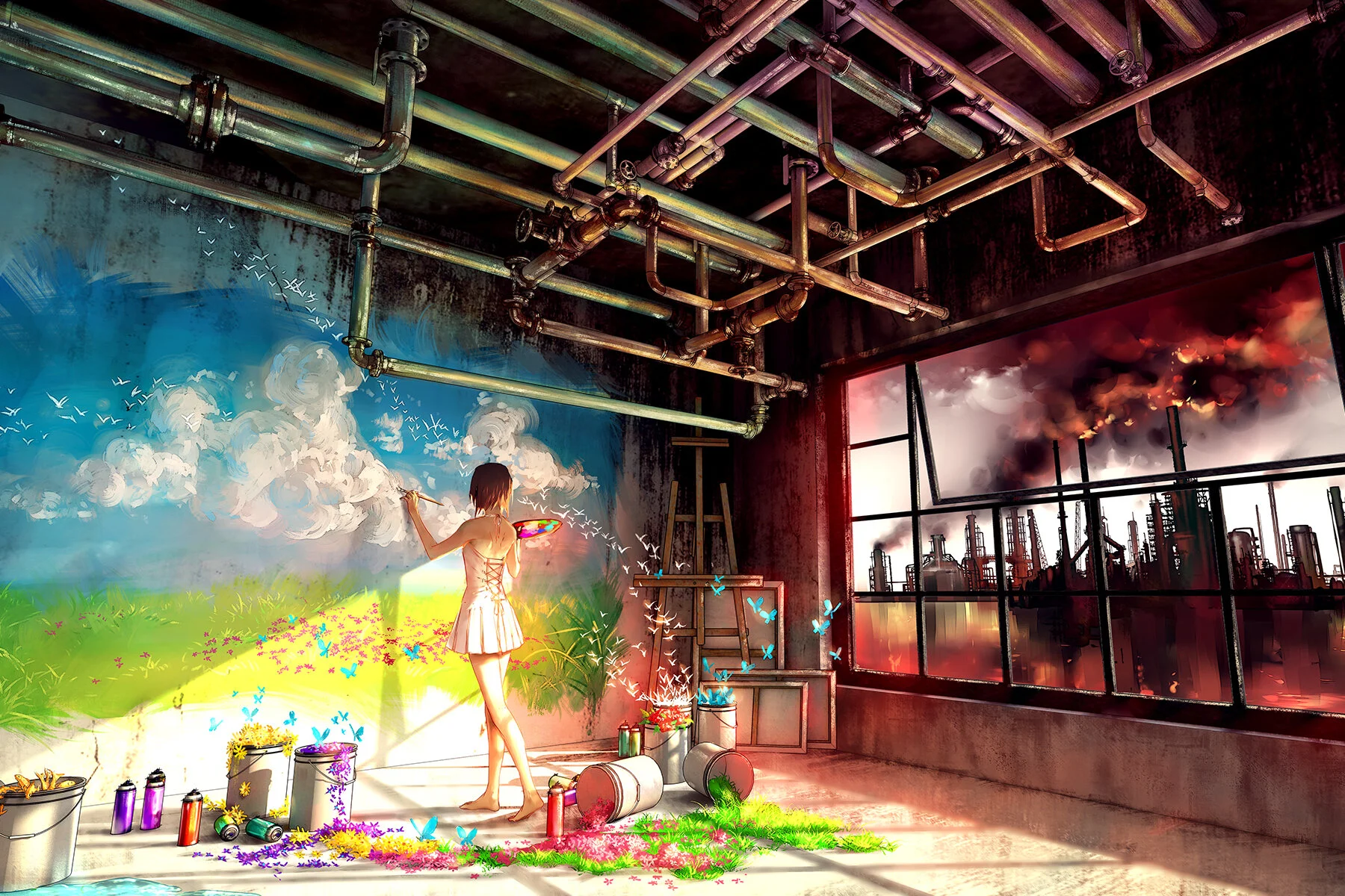 サイン入りアートワーク beautiful tomorrow Better Tomorrow - Postcard collection of 6 — Yuumei